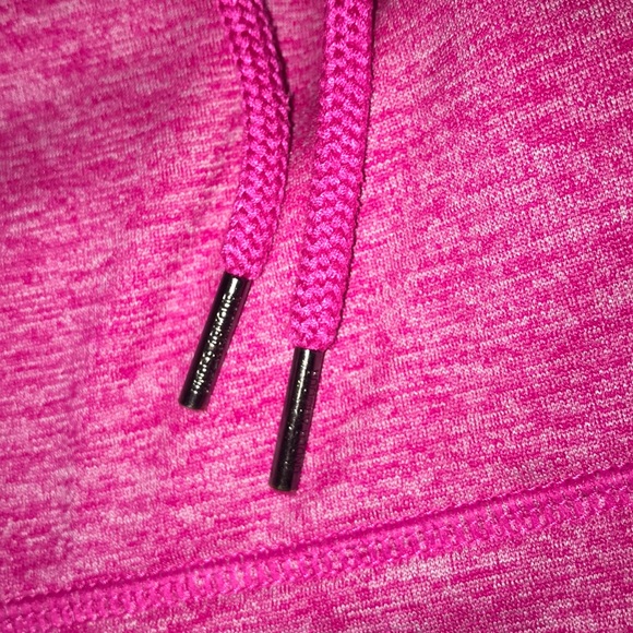Small Pink Under armor hoodie with purple logo - Picture 4 of 8